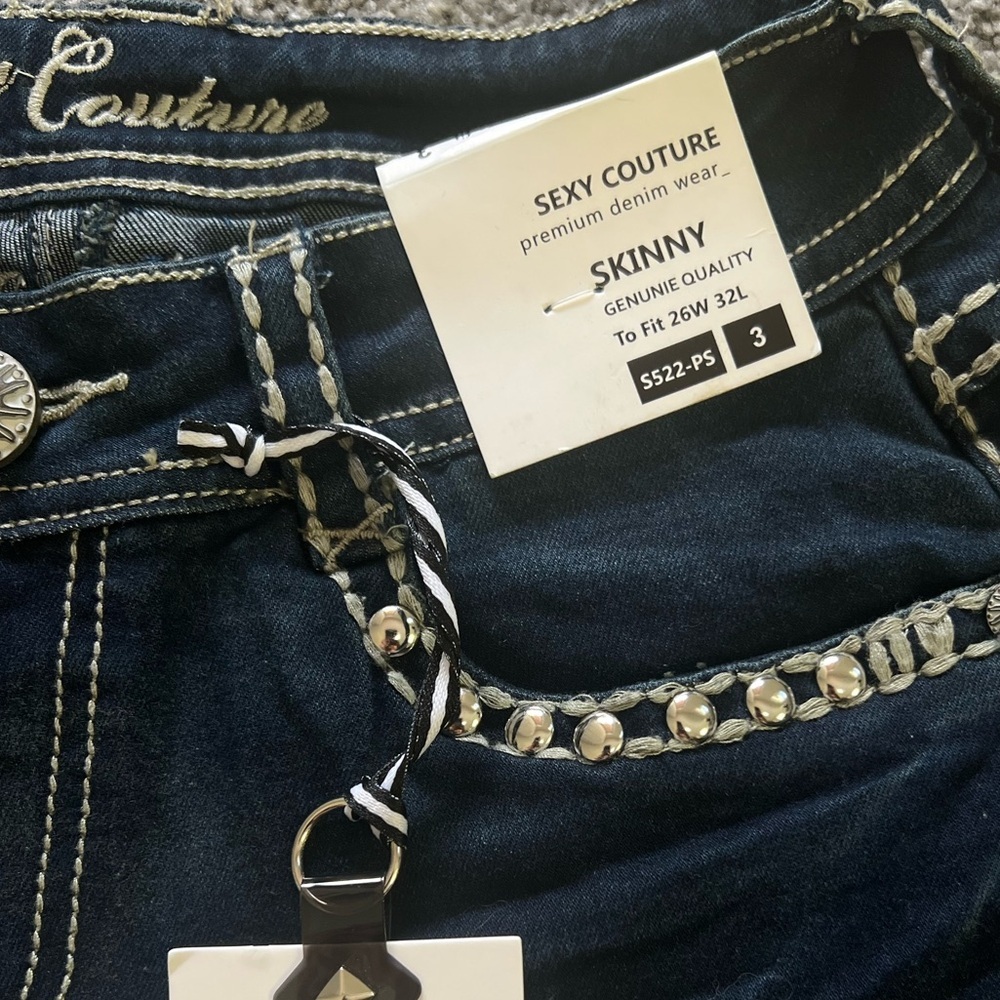 NWT Sexy Couture Premium Denim Wear Skinny Embellished Jeans - Picture 7 of 7